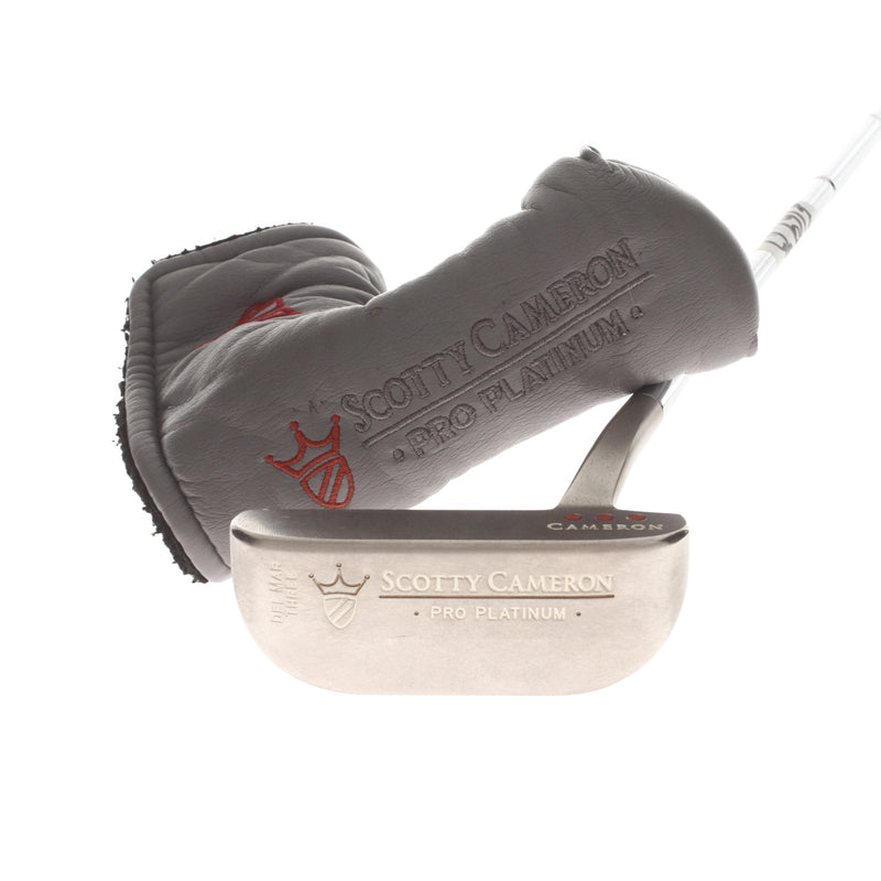 Scotty Cameron Pro Platinum Del Mar Three Mens Right Hand Putter 35" Mid-Mallet - Golf Pride Scotty Cameron Design