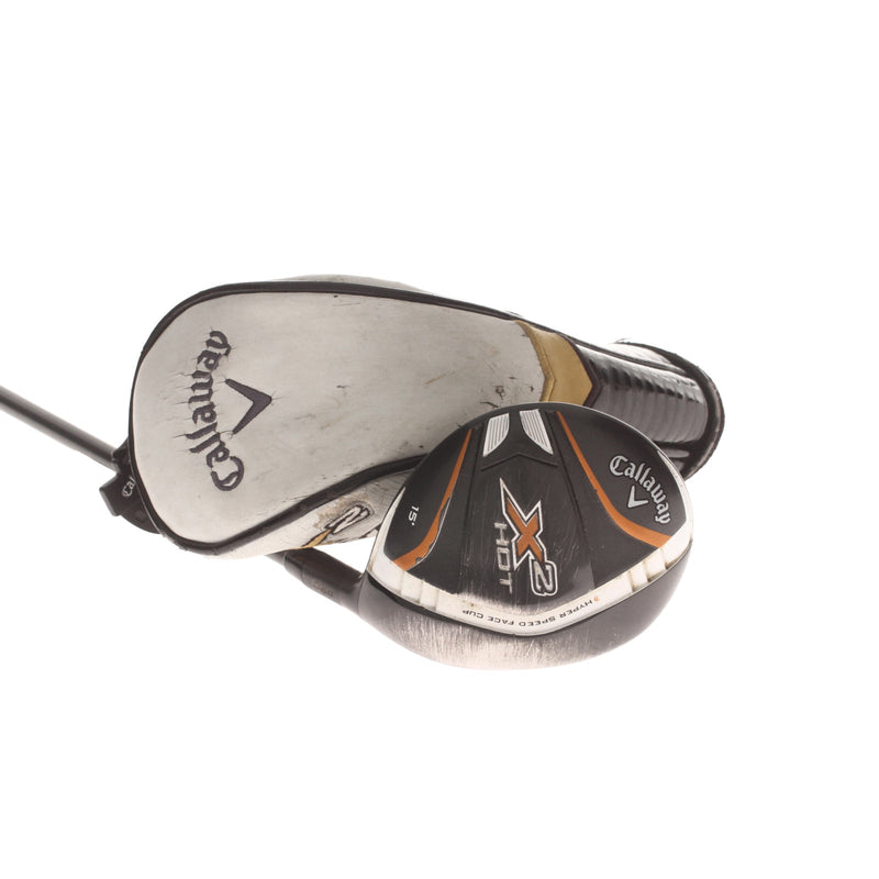 Callaway X2 Hot Pro Graphite Mens Right Hand Fairway 3 Wood 15* Stiff - Aldila Tour 75