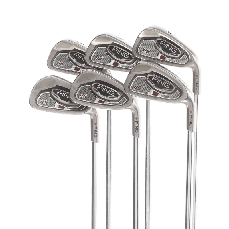 Ping i15 Steel Mens Right Hand Irons 4-9 Red Dot 0.75* Flat Regular - Ping AWT