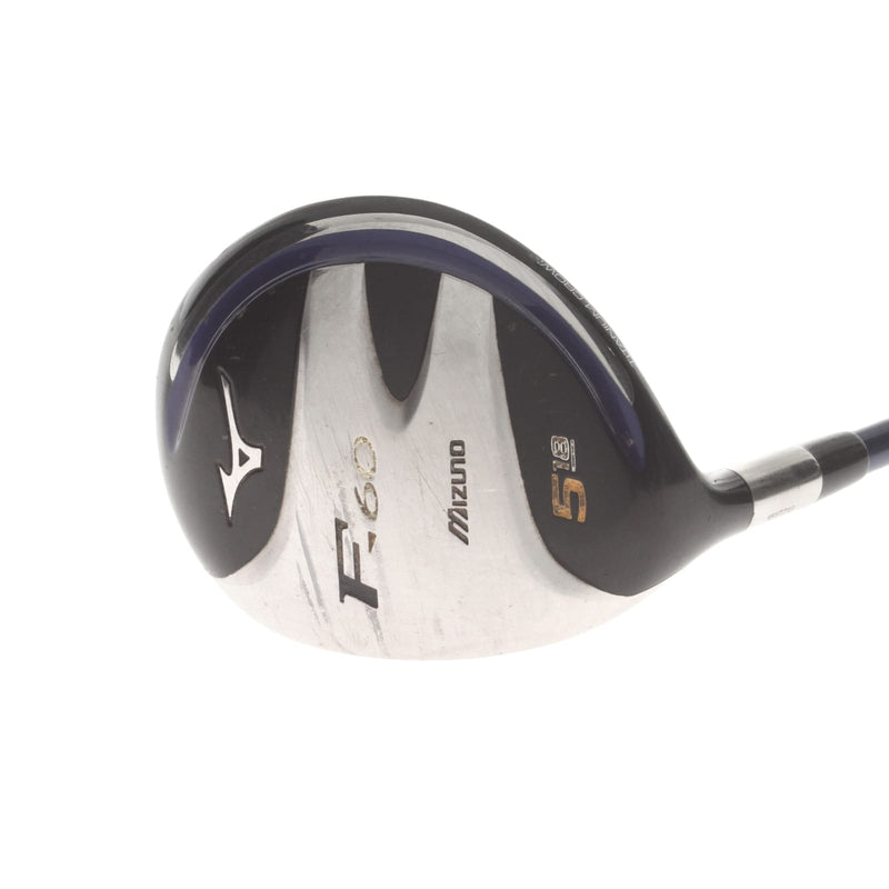 Mizuno F-60 Graphite Mens Left Hand Fairway 5 Wood 18* Stiff - Mizuno Exsar FS3 75g