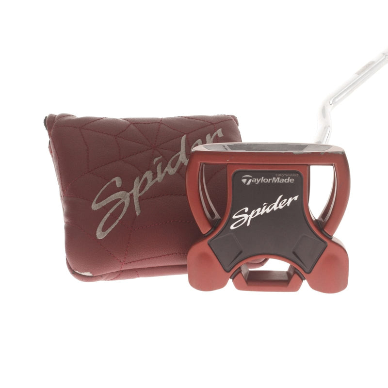 TaylorMade Spider Red Mens Right Hand Putter 34" Mallet - Lamkin Sink Fit Skinny
