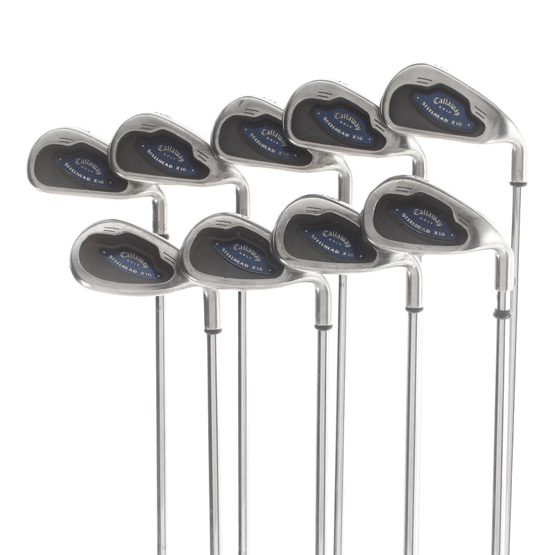 Callaway Steelhead X-16 Steel Mens Right Hand Irons 3-SW Regular - Dynalite 85