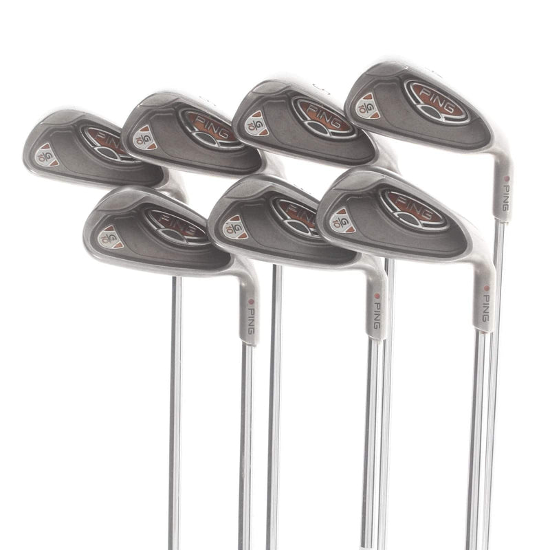 Ping G10 Steel Mens Right Hand Irons 4-PW Red Dot 0.75* Flat Regular - Ping AWT