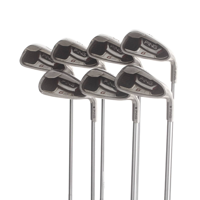 Ping G20 Steel Mens Right Hand Irons 4-PW Black Dot Regular - Ping CFS Distance