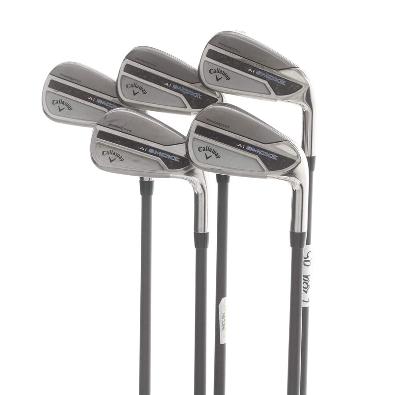 Callaway Paradym Ai Smoke Graphite Mens Right Hand Irons 6-PW Regular - CYPHER Sixty 5.5