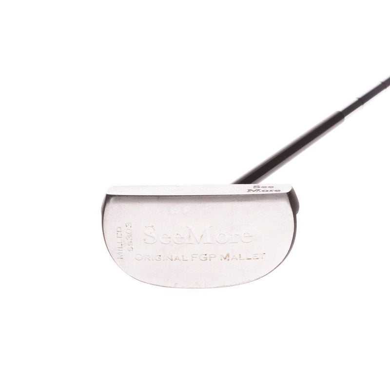 SeeMore SS303 FGP Mallet Men's Right Putter 33 Inches - Lamkin Deep Etched