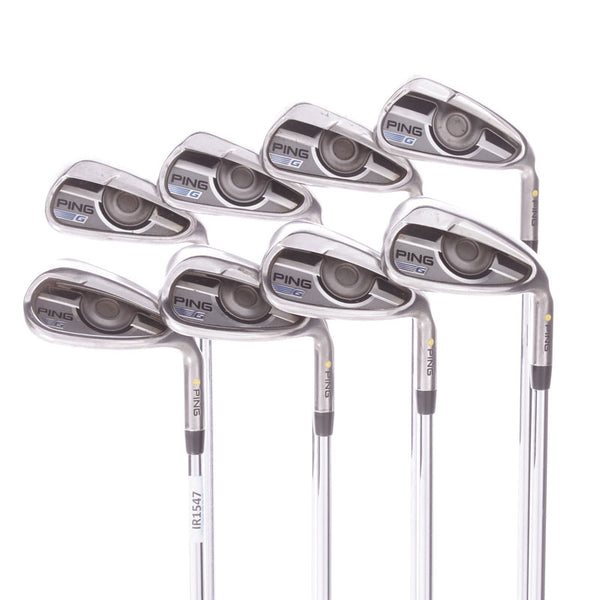 Ping G-Series Steel Mens Right Hand Irons 4-SW Yellow Dot Regular - Ping AWT 2.0