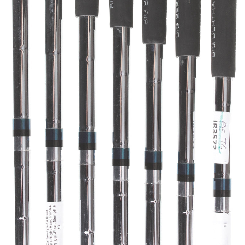 Callaway x-14 Steel Mens Right Hand Irons 4-PW Uni-Flex - Memphis 10