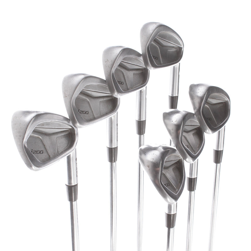 PIng i200 Steel Mens Right Hand Irons 4-PW Black Dot Standard Stiff - AWT 2.0