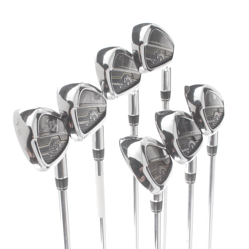 Callaway Paradym X Steel Mens Right Hand Irons 5-GW Regular - Elevate MPH 85