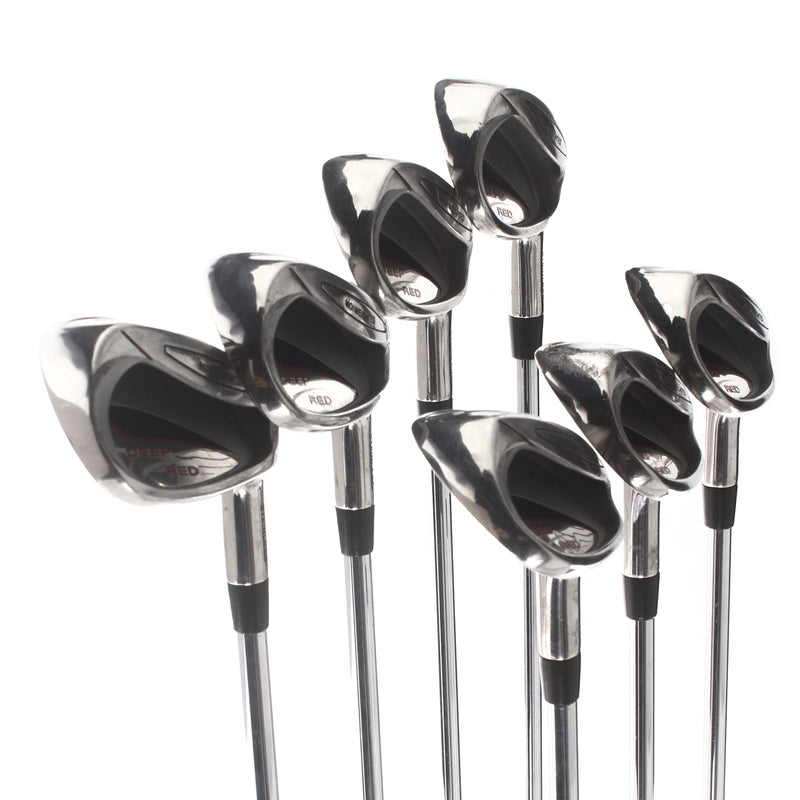 Wilson Deep Red Steel Mens Right Hand Irons 5-SW Regular - Deep Red