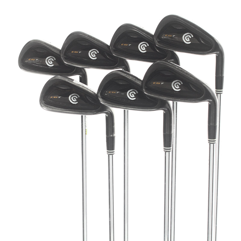Cleveland CG7 Black Pearl Steel Mens Right Hand Irons 4-PW Regular - Cleveland Flight Speed
