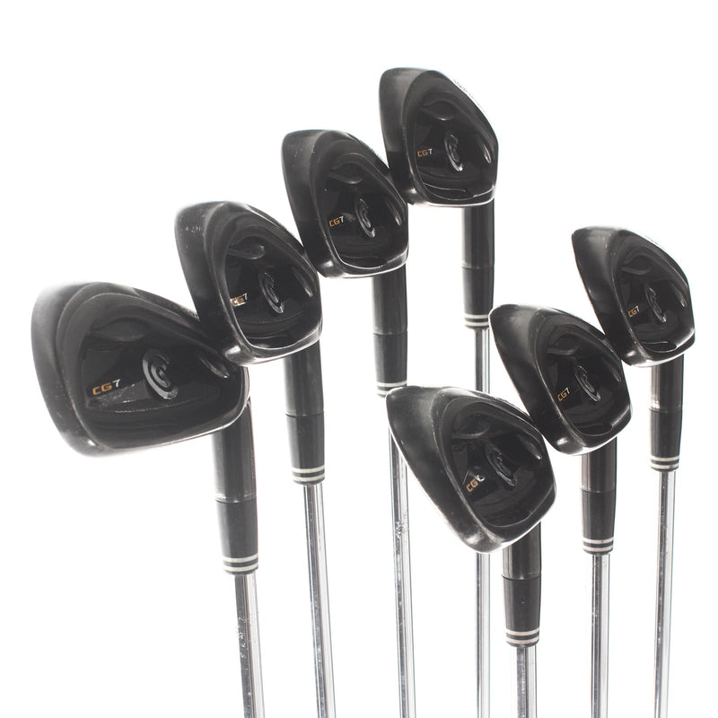 Cleveland CG7 Black Pearl Steel Mens Right Hand Irons 4-PW Regular - Cleveland Flight Speed