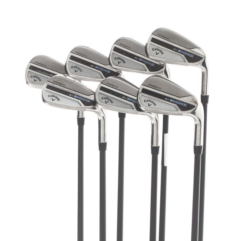 Callaway Ai Smoke Graphite Mens Right Hand Irons 6-SW+GW Senior - Cypher Fifty 5.0