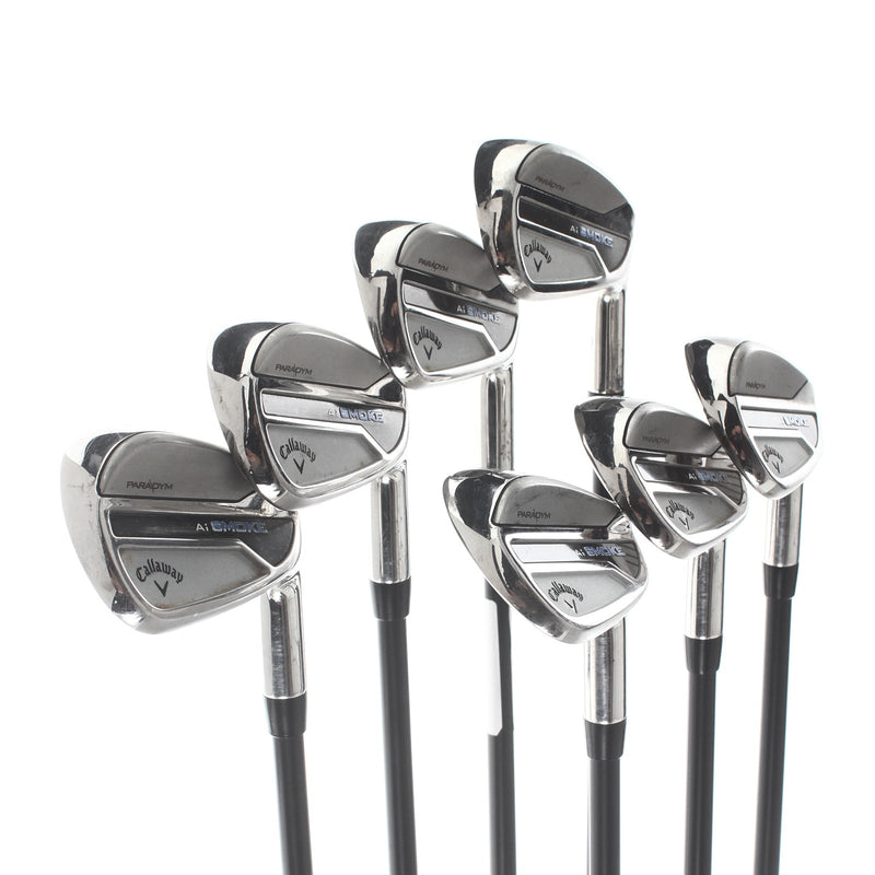 Callaway Ai Smoke Graphite Mens Right Hand Irons 6-SW+GW Senior - Cypher Fifty 5.0