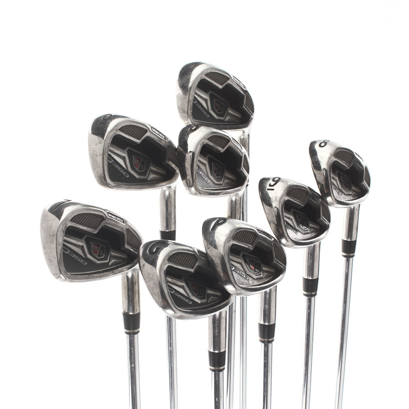 Wilson D350 Steel Mens Right Hand Irons 4-GW Regular - Wlison Staff Super Light