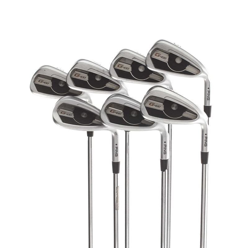 Ping G400 Steel Mens Right Hand Irons 5-SW Black Dot Regular - AWT 2.0