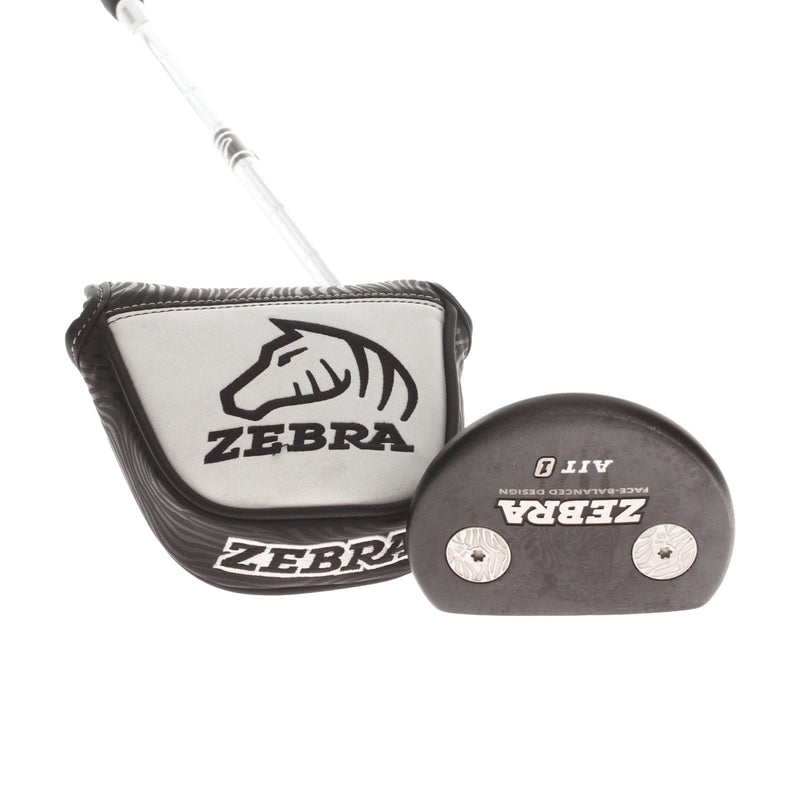 Zebra AIT 1 Mens Right Hand Putter 34" Mallet - Winn AVS Midsize Pistol
