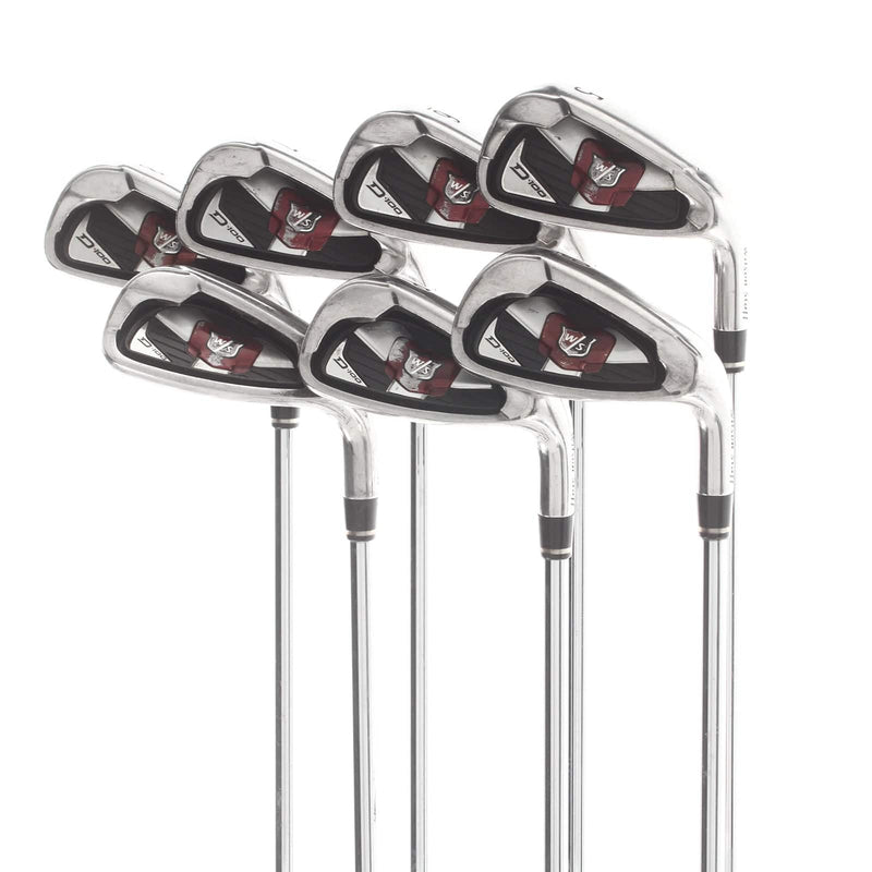 Wilson D100 Steel Mens Right Hand Irons 5-SW Regular - True Temper