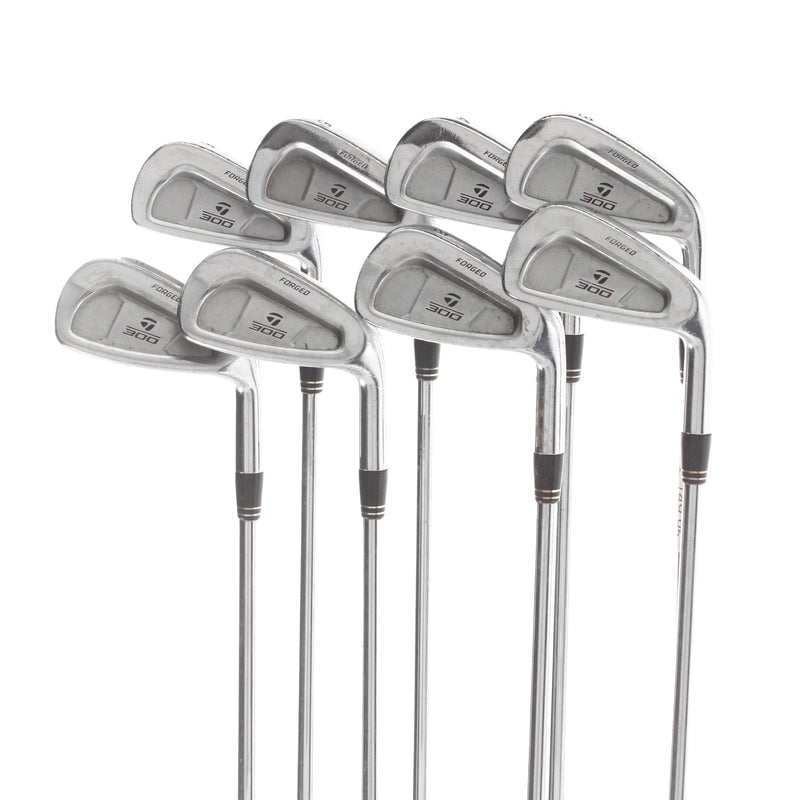TaylorMade 300 Forged Steel Mens Right Hand Irons 3-PW Stiff - Rifle Flighted 6.0