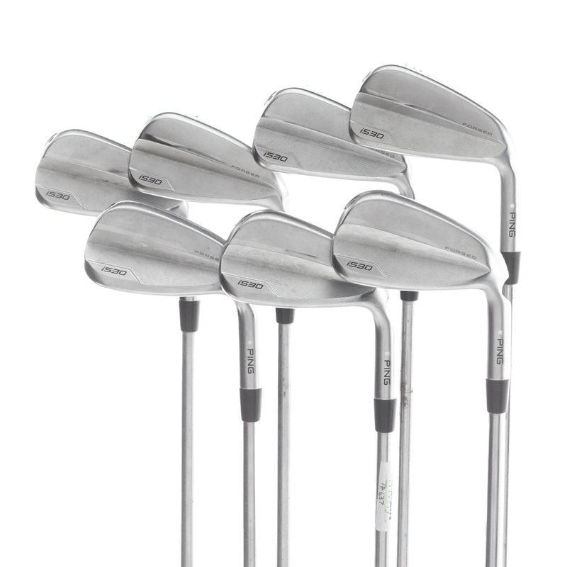 Ping i530 Steel Mens Right Hand Irons 5-GW White Dot 3* Upright Stiff - Project X L5