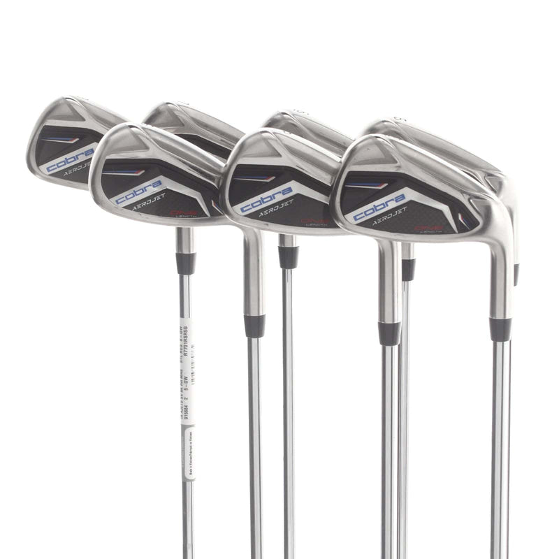 Cobra Aerojet One Length Steel Mens Right Hand Irons 5-GW Regular - KBS Tour Lite One Length