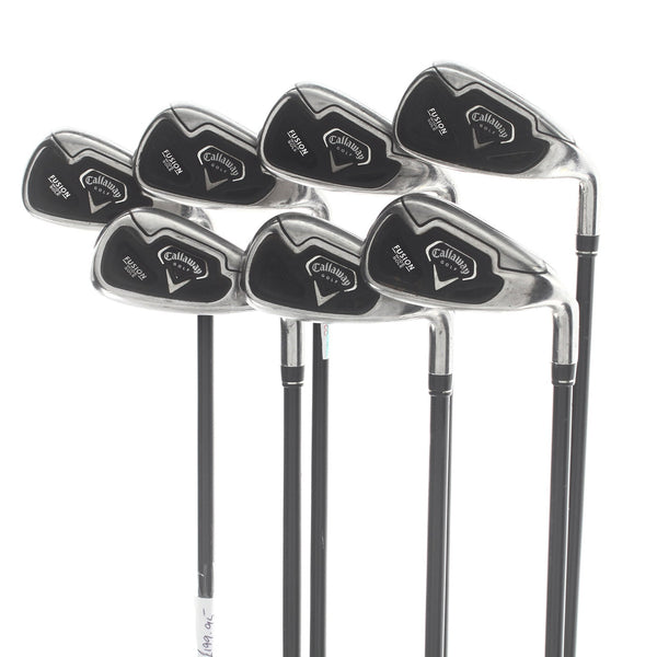 Callaway Fusion Wide Sole Graphite Mens Right Hand Irons 5-SW Regular - Callaway 75 G Mid