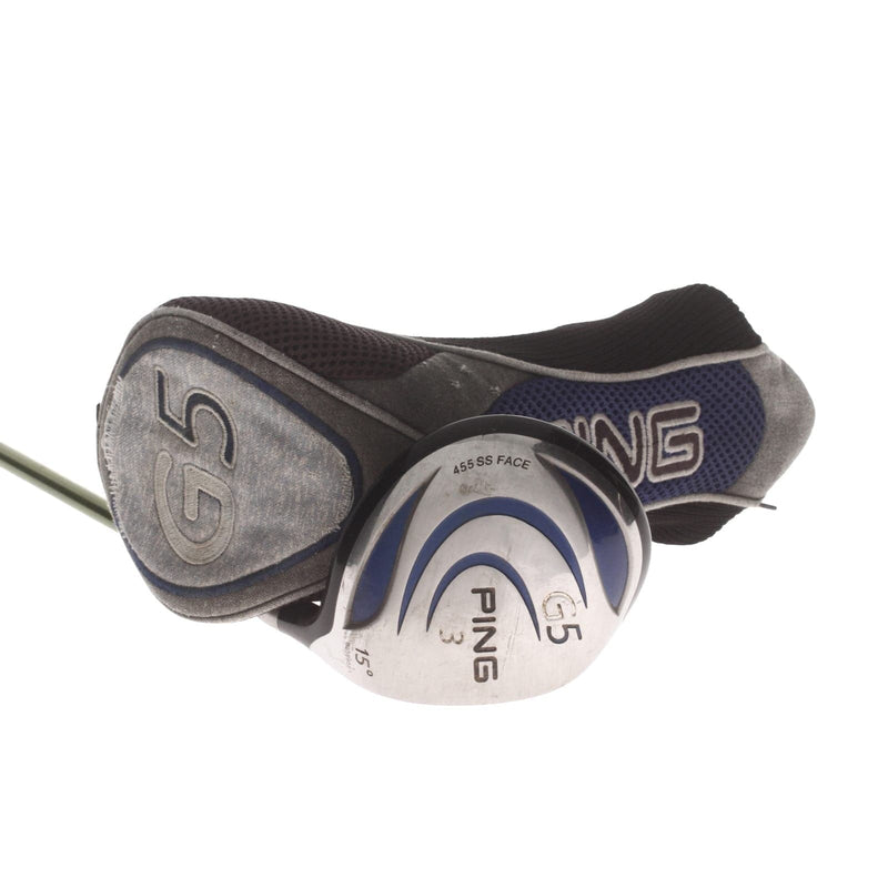 Ping G5 Graphite Mens Right Hand Fairway 3 Wood 15* Stiff - Aldila nv green