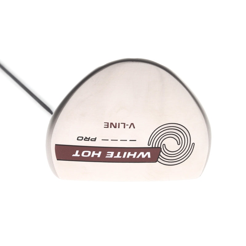 Odyssey White Hot V-Line Pro Mens Right Hand Putter 33" Mid-Mallet Stroke Lab - Superstroke Flatso 2.0 XL
