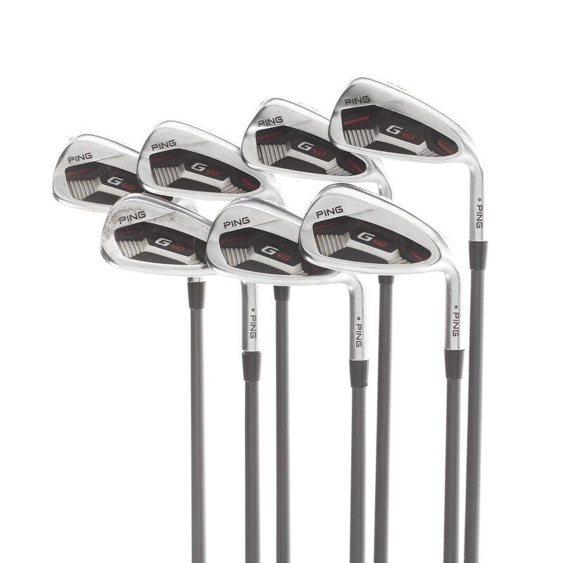 Ping G410 Graphite Mens Right Hand Irons 5-SW Green Dot 2* Upright Regular - Alta CB