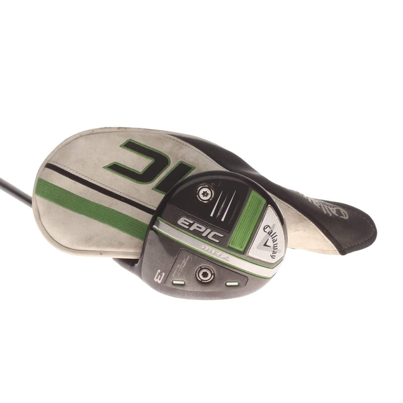Callaway Epic Max Graphite Mens Right Hand Fairway 3 Wood 15* Regular - Hzrdus Smoke Grenn