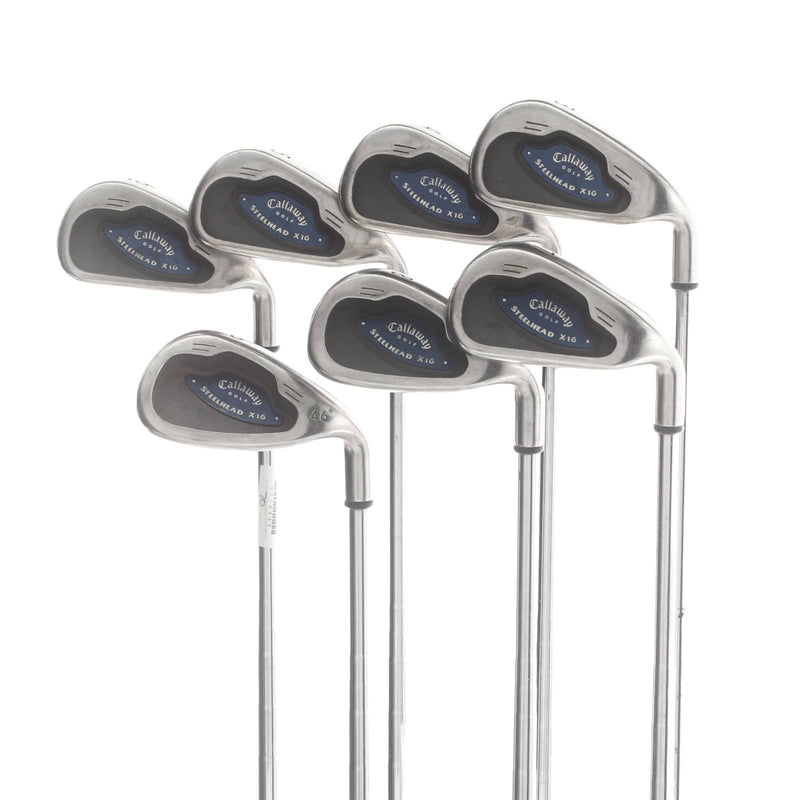 Callaway Steelhead X16 Steel Mens Right Hand Irons 3-PW Uniflex - Callaway Ultra Light
