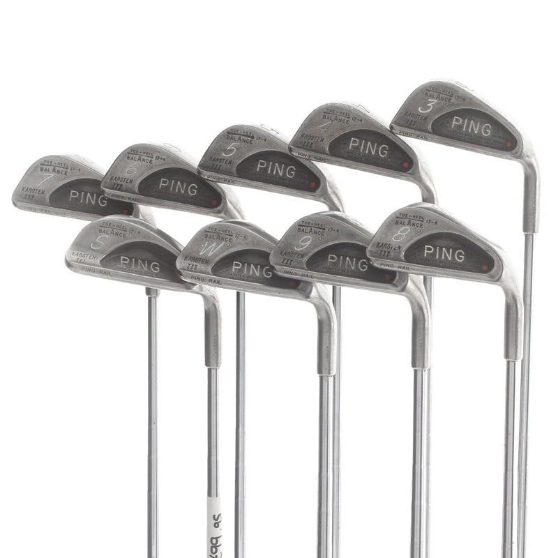 Ping Karsten III Steel Mens Right Hand Irons 3-PW 2* Flat Regular - ZZ Lite