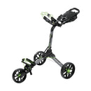 Bag Boy Nitron Auto Open 3-Wheel Push Trolley - Grey/Lime