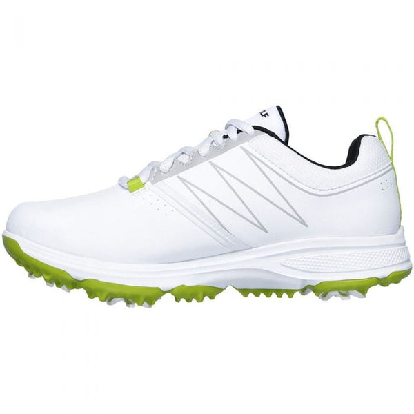 Skechers Go Golf Blaster Junior Spiked Shoes - White/Lime