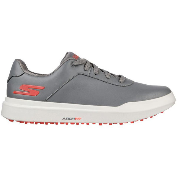 Skechers Go Golf Drive 5 Spikeless Waterproof Shoes - Grey/Red