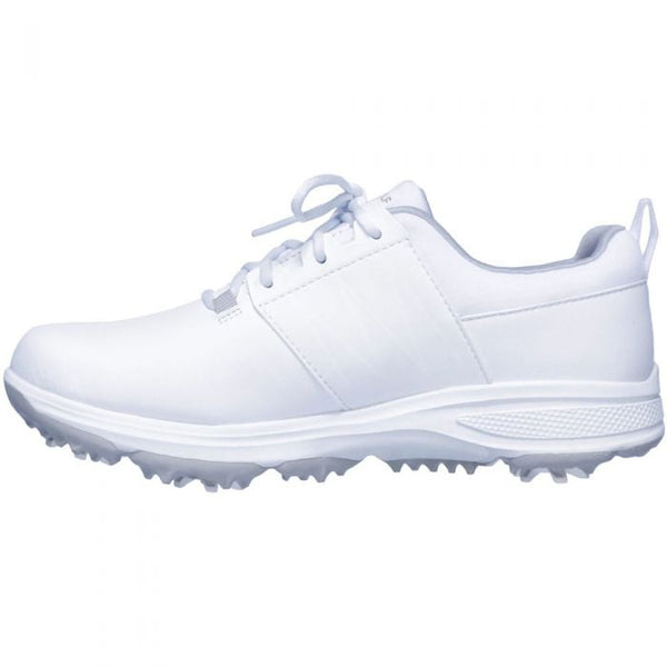 Skechers Go Golf Finesse Junior Spiked Shoes - White/Grey