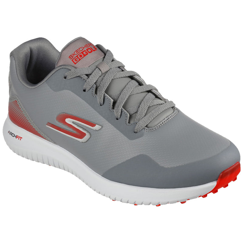 Skechers Go Golf Max 2 Spikeless Waterproof Shoes - Grey/Red