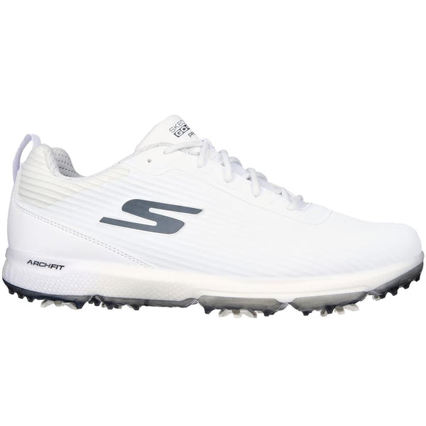 Skechers Go Golf Pro 5 Hyper Waterproof Spiked Shoes - White/Grey