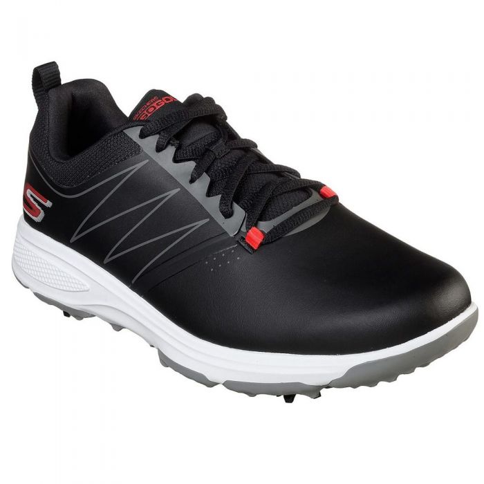 Skechers Go Golf Torque Spiked Waterproof Shoes - Black/Red