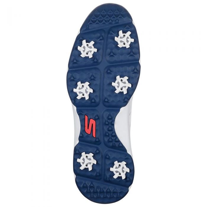 Skechers Go Golf Torque Spiked Waterproof Shoes - White/Navy