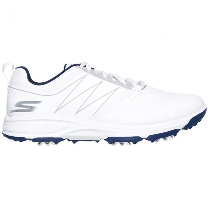 Skechers Go Golf Torque Spiked Waterproof Shoes - White/Navy