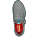 Skechers Ladies Go Golf Elite 5 Slip-In Twist Fit Waterproof Spikeless Shoes - Grey/Aqua