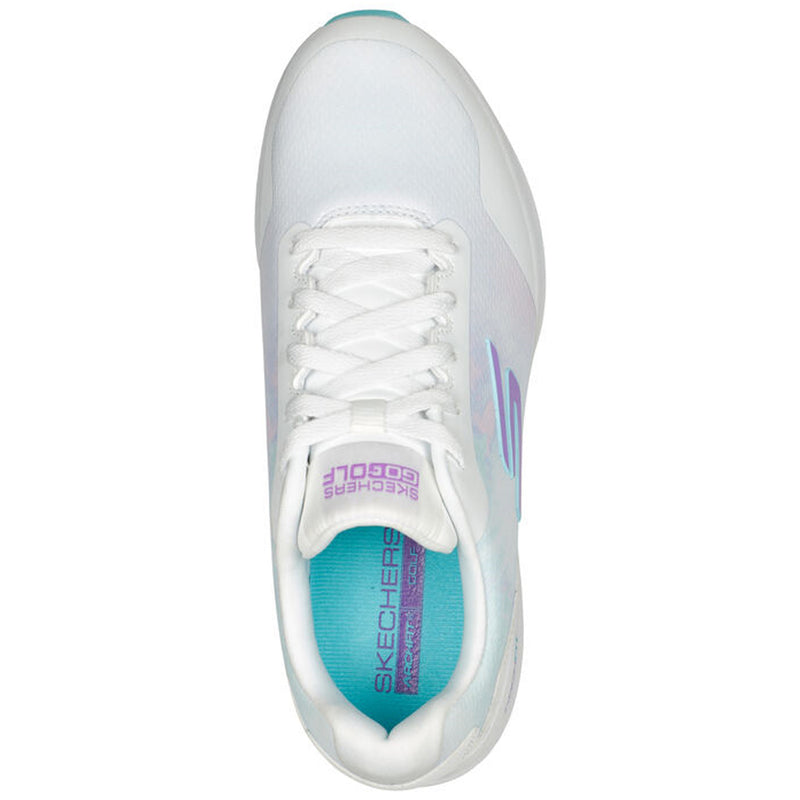 Skechers Ladies Go Golf Max 2 Splash Waterproof Spikeless Shoes - White/Multi