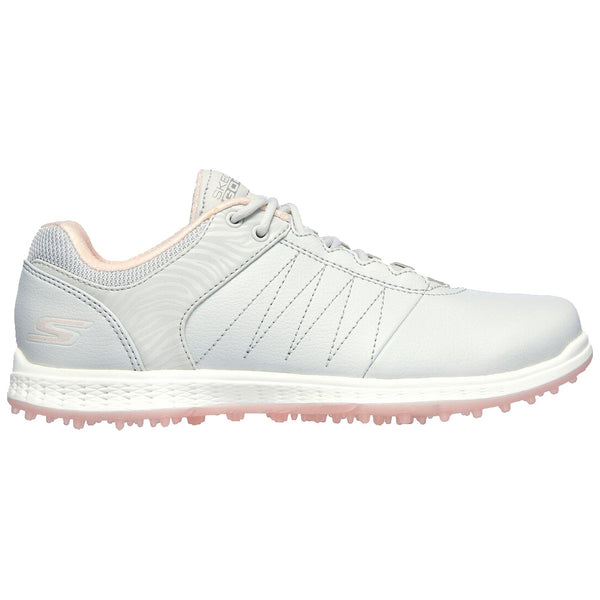 Skechers Ladies Go Golf Pivot Spikeless Shoes - Light Grey/Pink