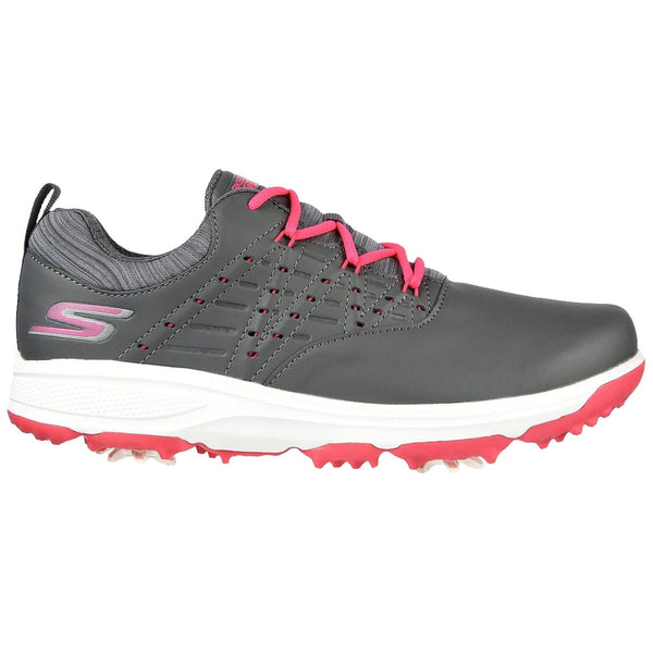 Skechers Ladies Go Golf Pro 2 Spiked Shoes - Charcoal/Pink
