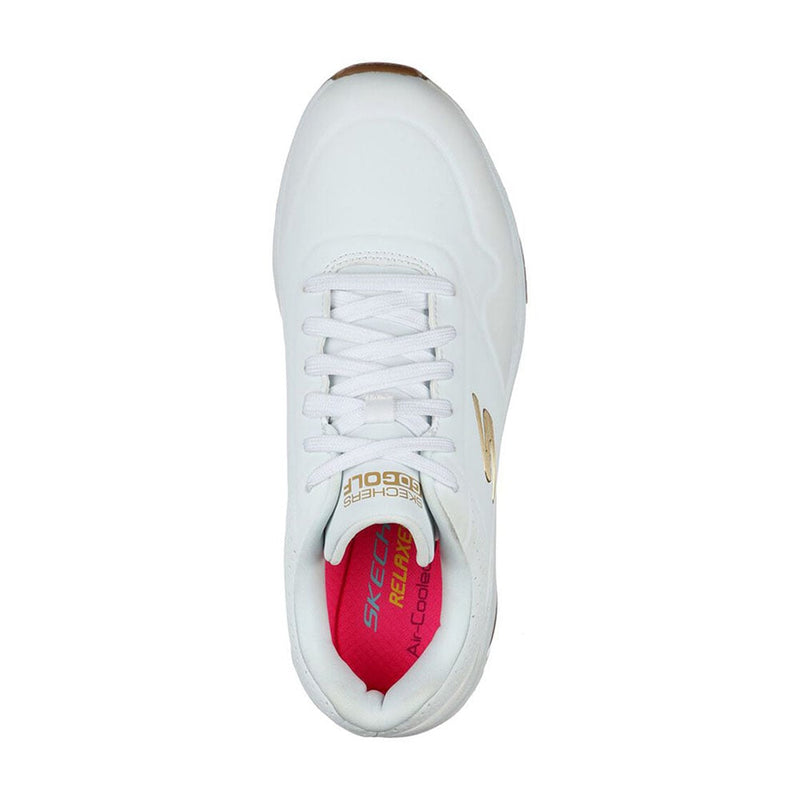 Skechers Ladies GO GOLF Skech-Air DOS Spikeless Shoes - White/Gold