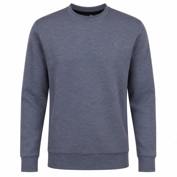 Under Armour Drive Midlayer Crewneck Pullover - Downpour Grey/Gravel/Downpour Grey