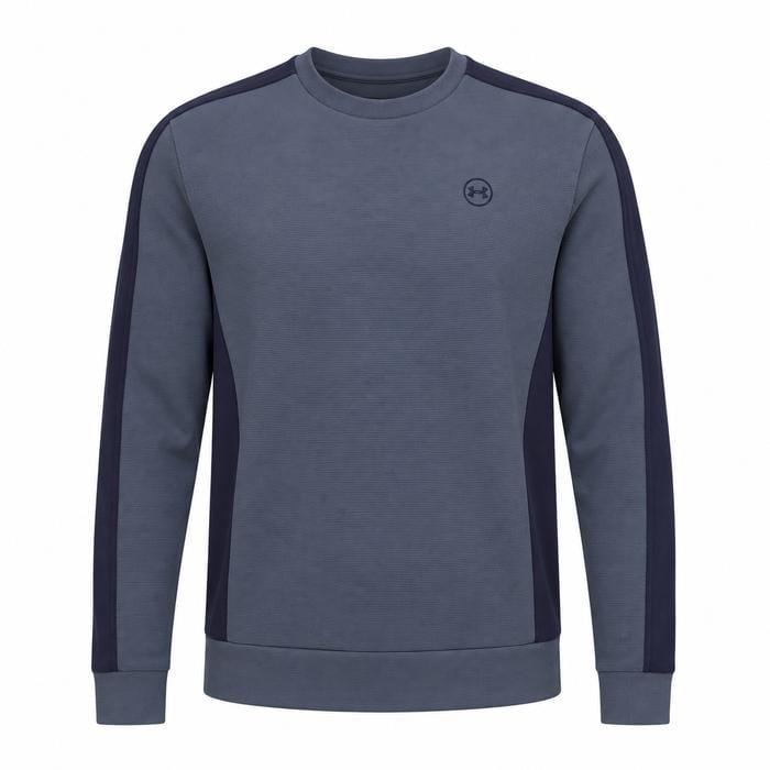 Under Armour Drive Midlayer Crew Pullover - Downpour Grey/Midnight Navy/Midnight Navy