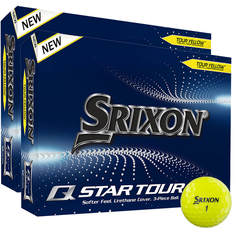 Srixon Q-Star Tour 4 Golf Balls - Tour Yellow - Double Dozen